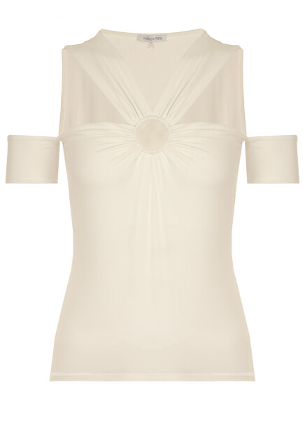 Фигурный топ из вискозы  PATRIZIA PEPE