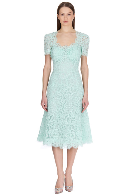 Кружевное платье длины миди ERMANNO SCERVINO - ИТАЛИЯ