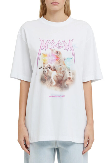 Футболка MSGM  - Хлопок - цвет белый
