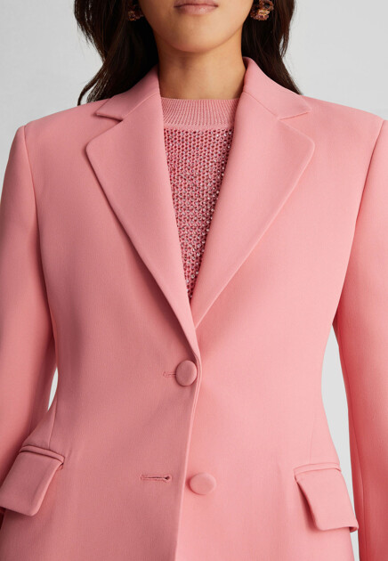Жакет ERMANNO SCERVINO  - Вискоза, Ацетат - цвет розовый