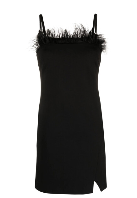 Короткое платье с декором из перьев  TWINSET Milano