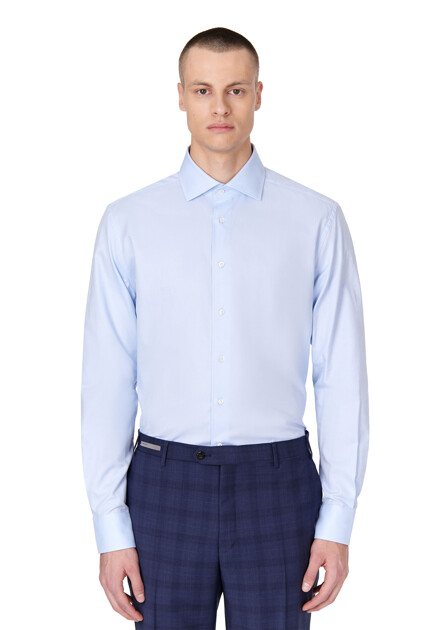 Рубашка CORNELIANI  - Хлопок - цвет голубой