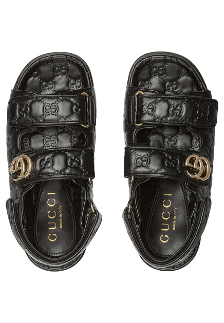 Сандалии GUCCI  - Кожа - цвет черный