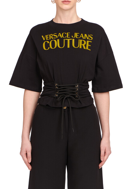 Футболка VERSACE JEANS COUTURE  - Хлопок - цвет золотой