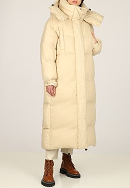Длинный пуховик с нагрудными карманами Puffa Ring 120 BACON
