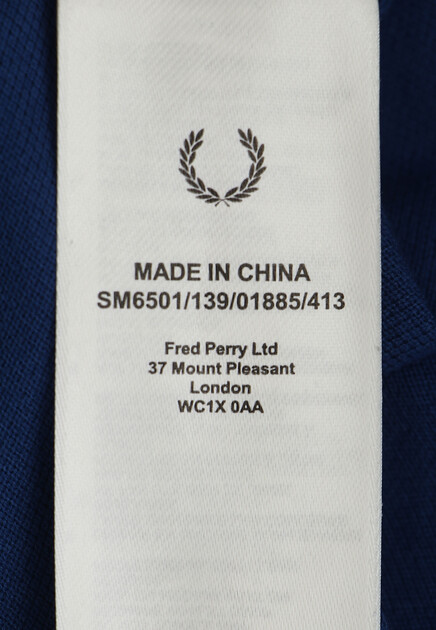 Футболка-поло на молнии  FRED PERRY - ВЕЛИКОБРИТАНИЯ