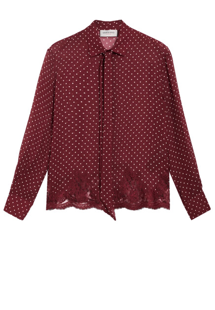 Блуза из вискозы с кружевом ERMANNO FIRENZE