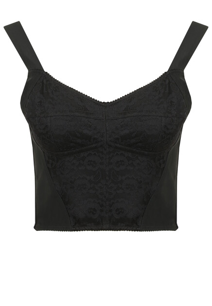 Бюстье из корсетной жаккардовой ткани и кружева DOLCE&GABBANA