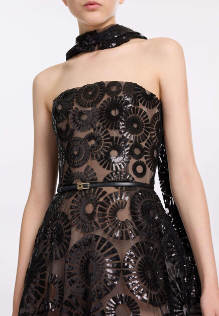 Платье ELIE SAAB  - Полиамид - цвет черный