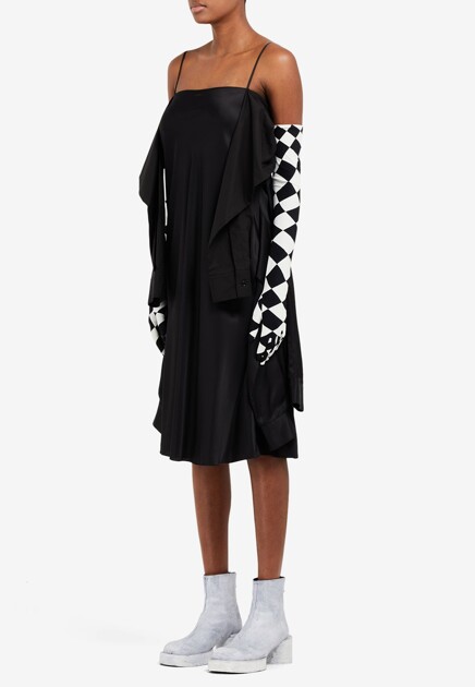 Платье на бретелях свободного кроя MM6 Maison Margiela - ФРАНЦИЯ
