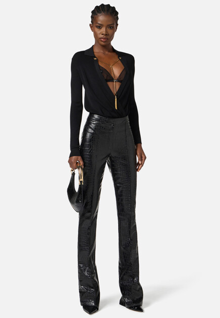 Боди с V-образным вырезом ELISABETTA FRANCHI - ИТАЛИЯ