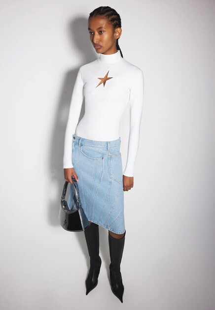 Водолазка MUGLER  - Полиамид - цвет белый