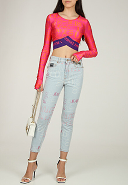 Кроп-топ с длинными рукавами VERSACE JEANS COUTURE