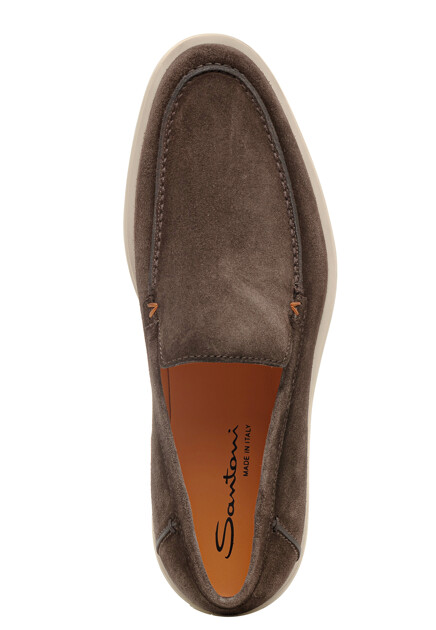 Лоферы SANTONI  - Кожа - цвет коричневый