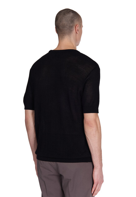 Футболка EMPORIO ARMANI  - Лиоцелл, Акрил - цвет черный