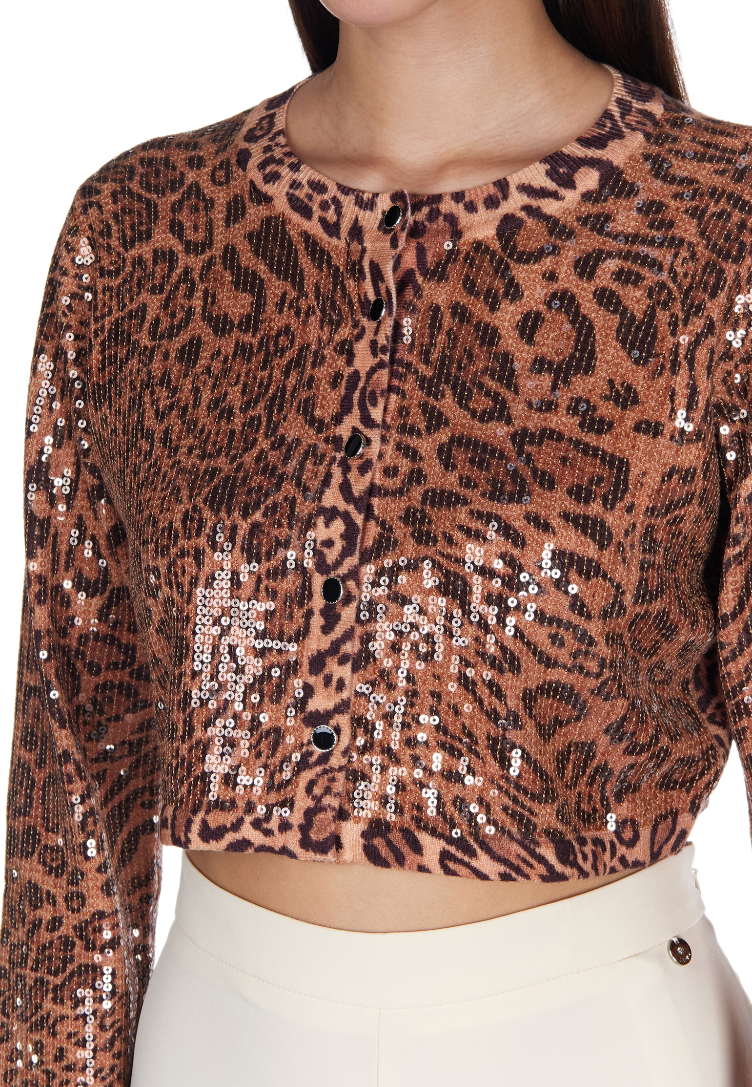 Укороченный кардиган с пайетками TWINSET Milano
