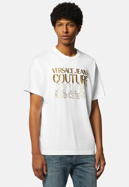 Футболка с крупным логотипом  VERSACE JEANS COUTURE - ИТАЛИЯ