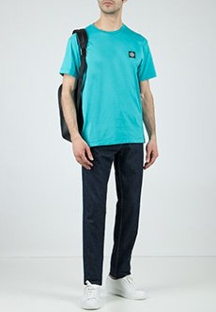 Голубая футболка STONE ISLAND