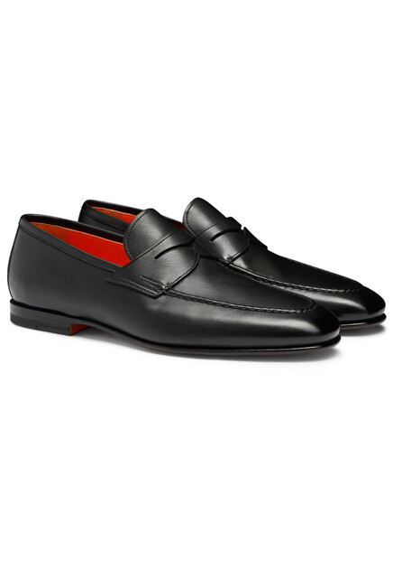 Кожаные лоферы  SANTONI - ИТАЛИЯ