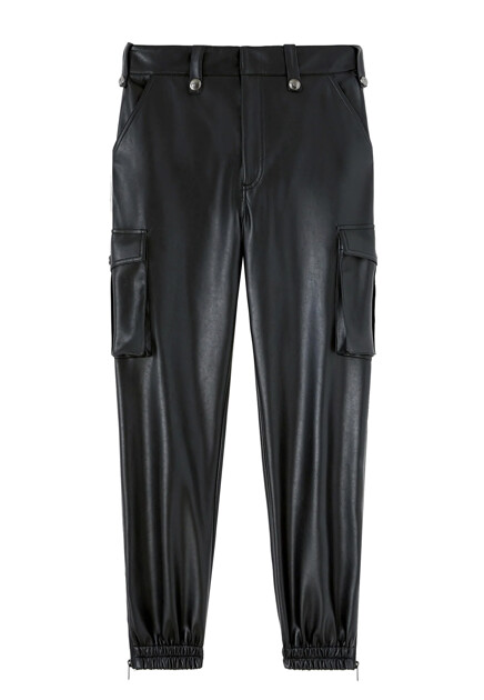 Брюки карго из экокожи ERMANNO SCERVINO