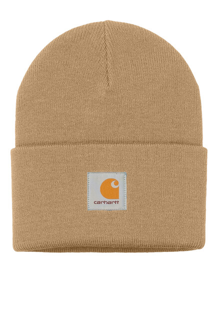 Бежевая шапка-бини с отворотом CARHARTT WIP