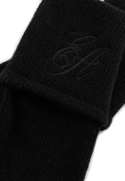 Перчатки с вышитым логотипом  EMPORIO ARMANI - ИТАЛИЯ