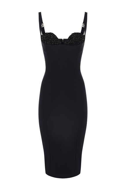 Платье с вышивкой бисером ELISABETTA FRANCHI