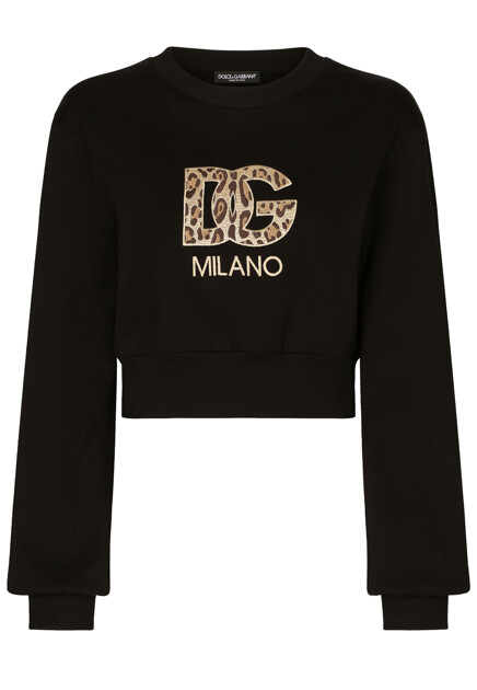 Укороченный свитшот с логотипом  DOLCE&GABBANA
