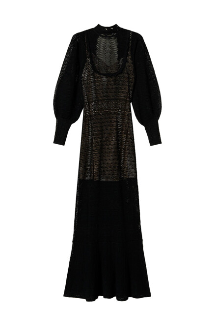 Длинное платье кружевной вязки TWINSET Milano