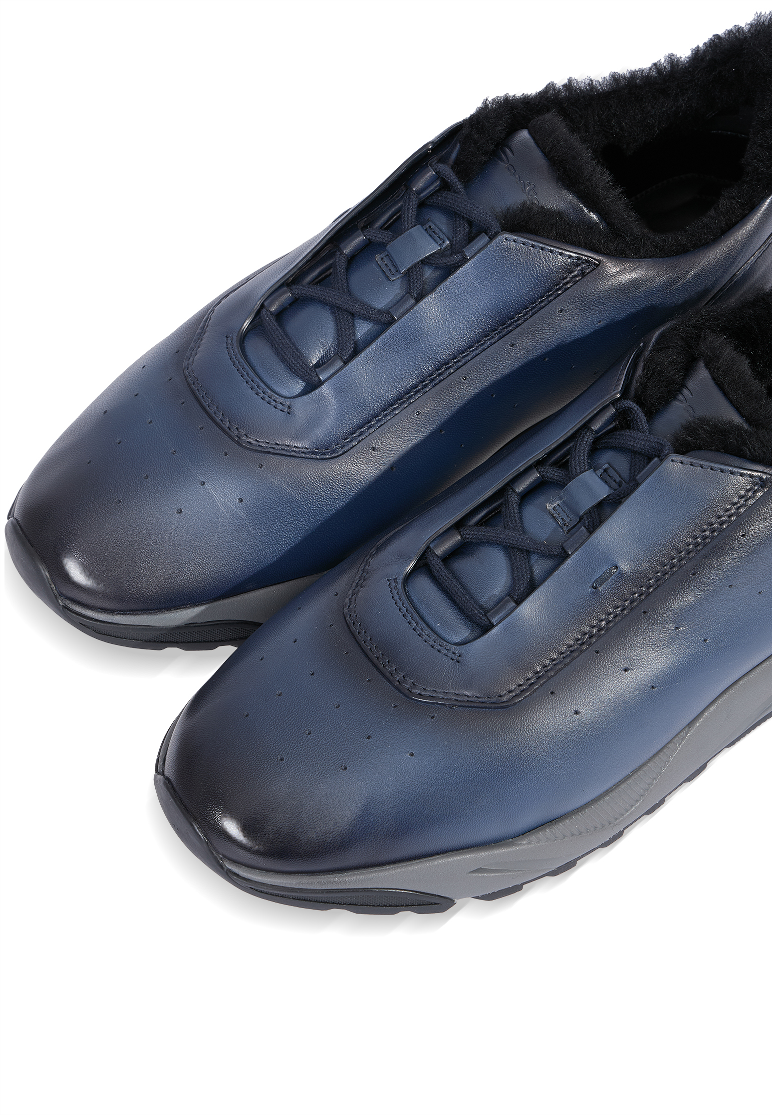Кроссовки SANTONI  - Кожа - цвет синий