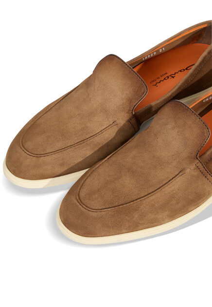 Лоферы SANTONI  - Кожа - цвет коричневый