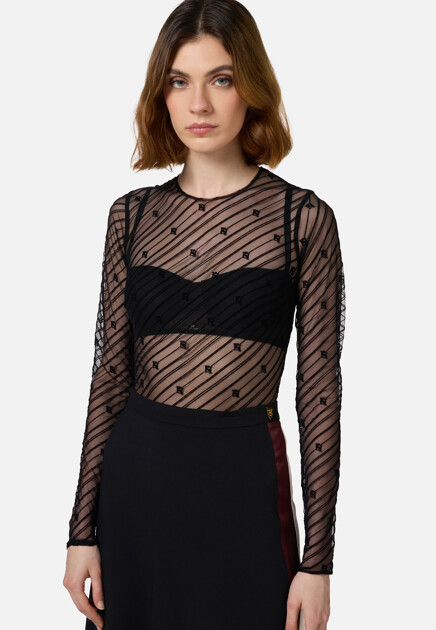 Боди ELISABETTA FRANCHI  - Полиамид - цвет черный