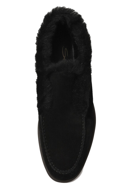 Полуботинки SANTONI  - Замша - цвет черный