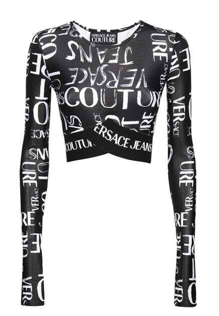 Кроп-топ с длинными рукавами VERSACE JEANS COUTURE