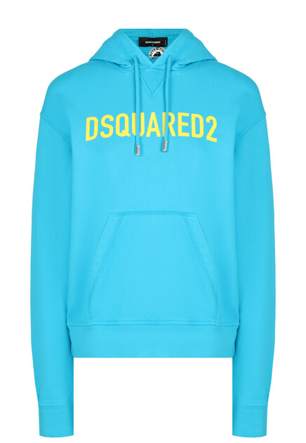 Толстовка из хлопкового футера с логотипом DSQUARED2