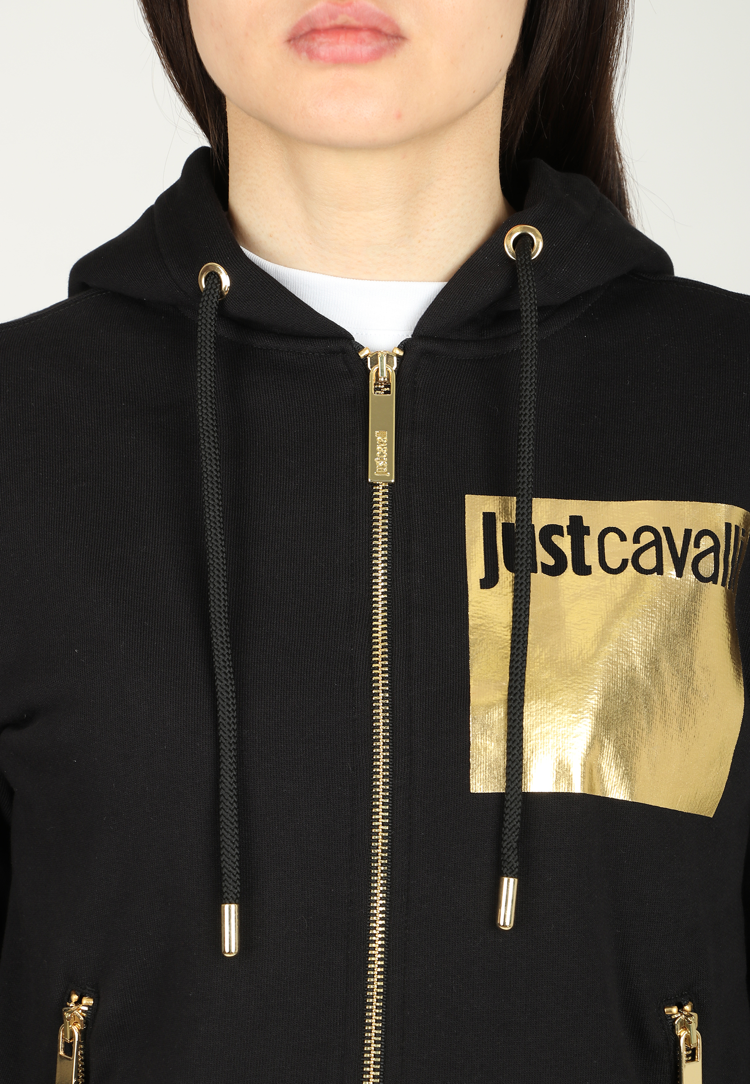 Толстовка JUST CAVALLI  - Хлопок - цвет черный