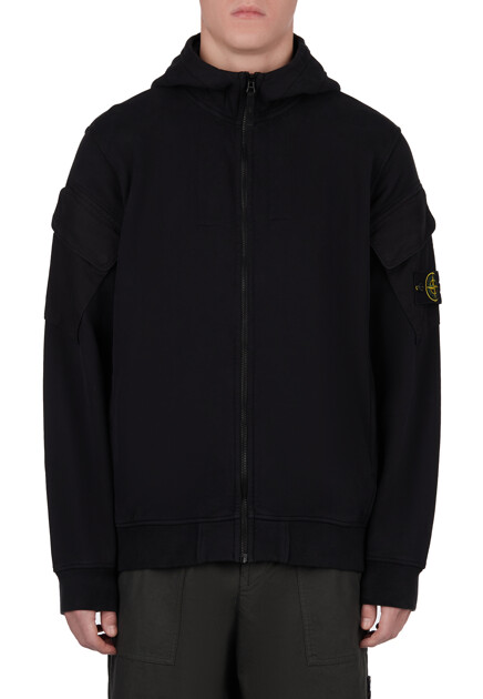Толстовка STONE ISLAND  - Хлопок - цвет черный