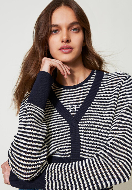 Кардиган с топом в полоску  TWINSET Milano