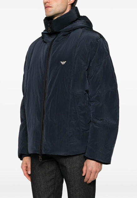 Пуховик EMPORIO ARMANI  - Полиамид - цвет синий