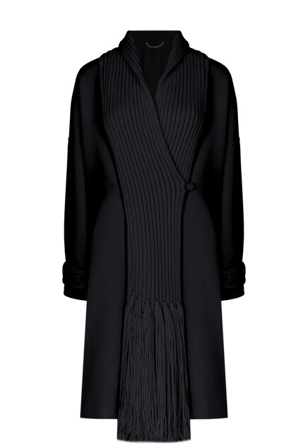 Однобортное пальто ERMANNO SCERVINO