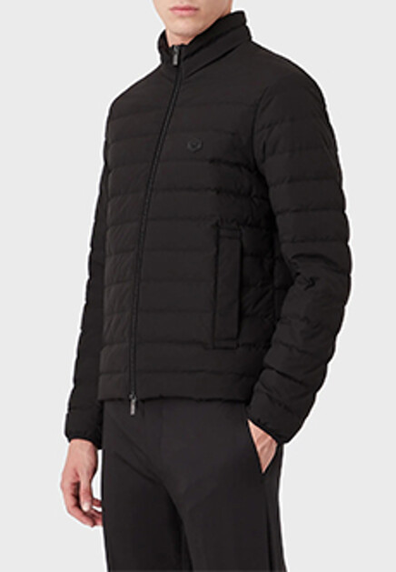 Стеганая куртка с логотипом  EMPORIO ARMANI