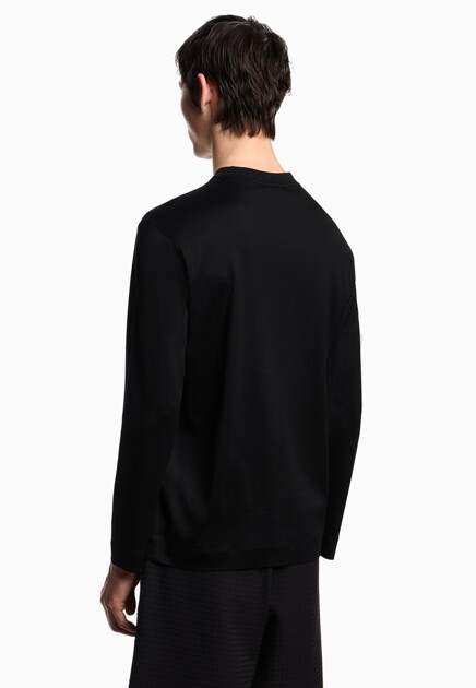 Лонгслив EMPORIO ARMANI  - Хлопок, Лиоцелл