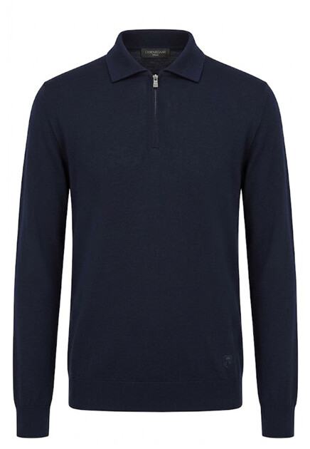 Шерстяное поло на молнии CORNELIANI