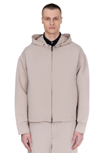 Куртка EMPORIO ARMANI  - Хлопок, Лён - цвет бежевый