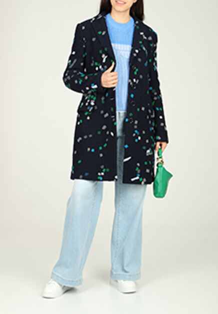 Пальто из смесовой шерсти EMPORIO ARMANI