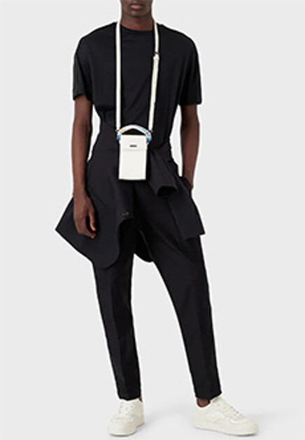 Футболка с фирменной тесьмой  EMPORIO ARMANI