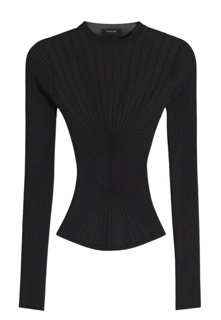 Джемпер в рубчик  MUGLER