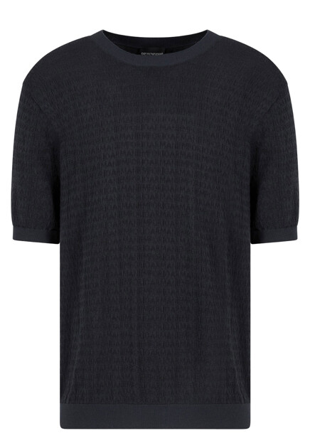 Фактурный джемпер с коротким рукавом  EMPORIO ARMANI