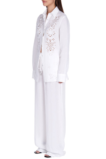 Брюки ERMANNO SCERVINO  - Лён - цвет белый