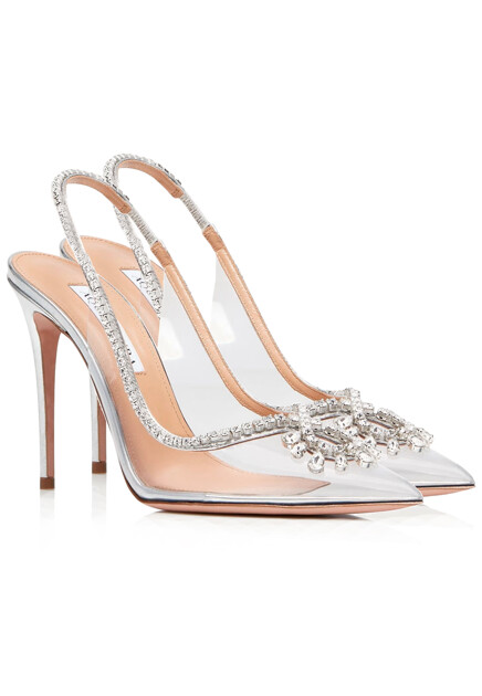 Туфли-слингбэки Seduction Crystal AQUAZZURA - ИТАЛИЯ